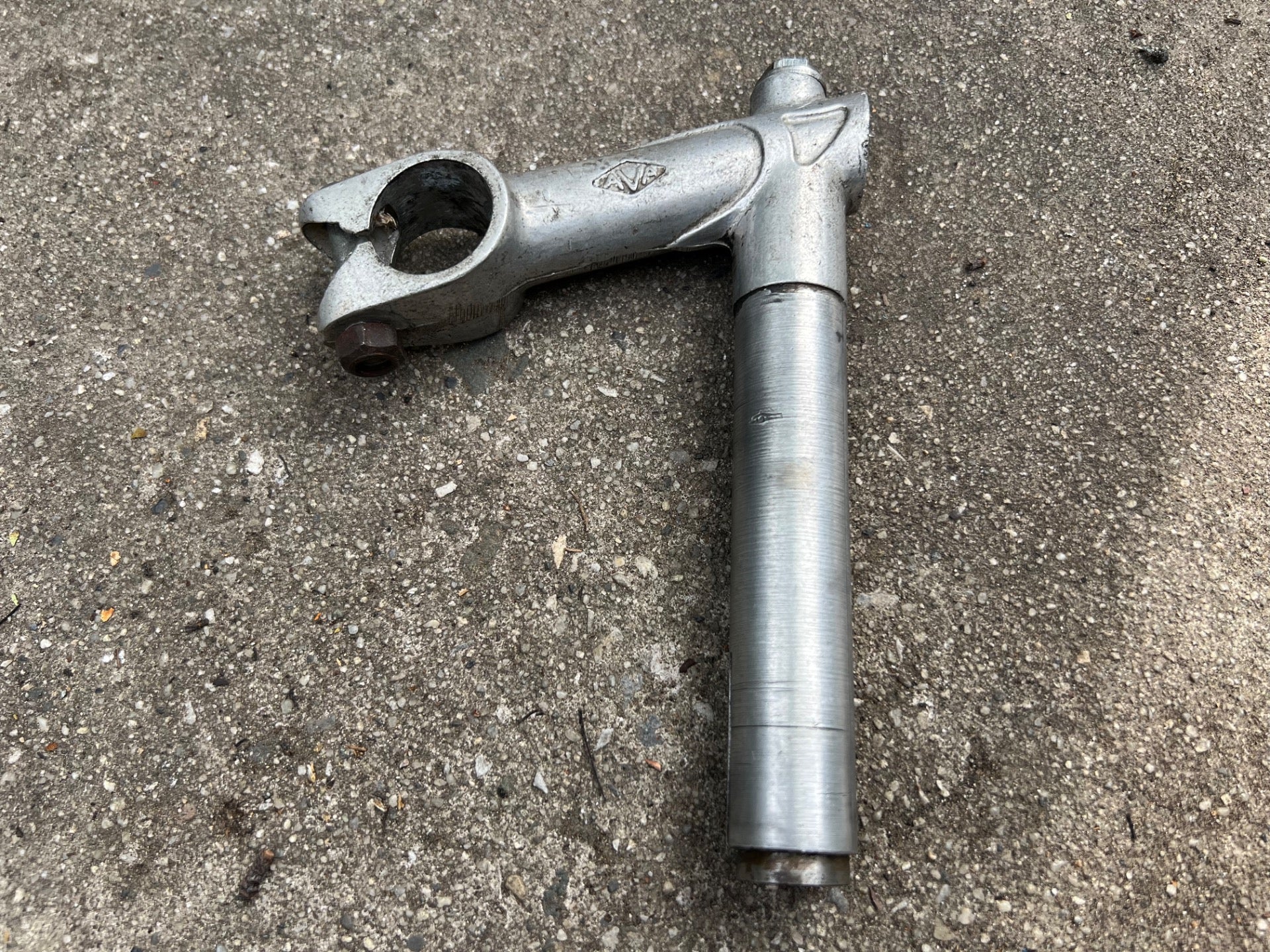 AVA Stem 25.0mm Clamp 22.0mm Steerer 75mm French Vintage Touring Bike Road Gray - Image 2