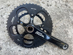 Used SRAM Rival GXP 24mm 34/50T 172.5mm Crankset Double Road Bike Black Aluminum 10sp-Bicycle Bin