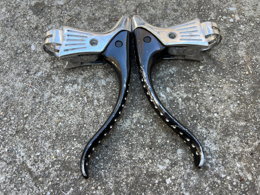 Modolo Brake Levers Pair Black Anodized Drillium Vintage Retro Road Bike Speedy - Image 2