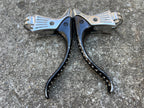 Used Modolo Brake Levers Pair Black Anodized Drillium Vintage Retro Road Bike Speedy-Bicycle Bin