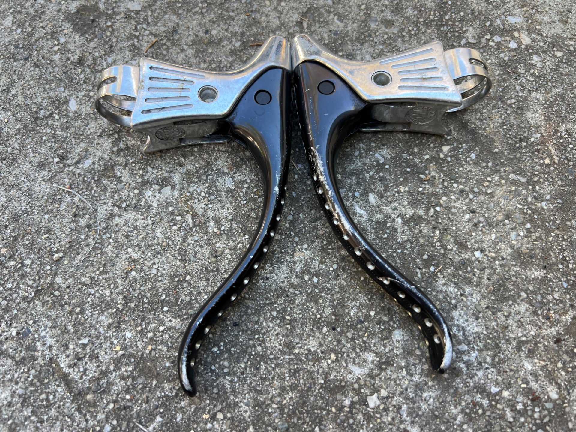 Modolo Brake Levers Pair Black Anodized Drillium Vintage Retro Road Bike Speedy - Image 2