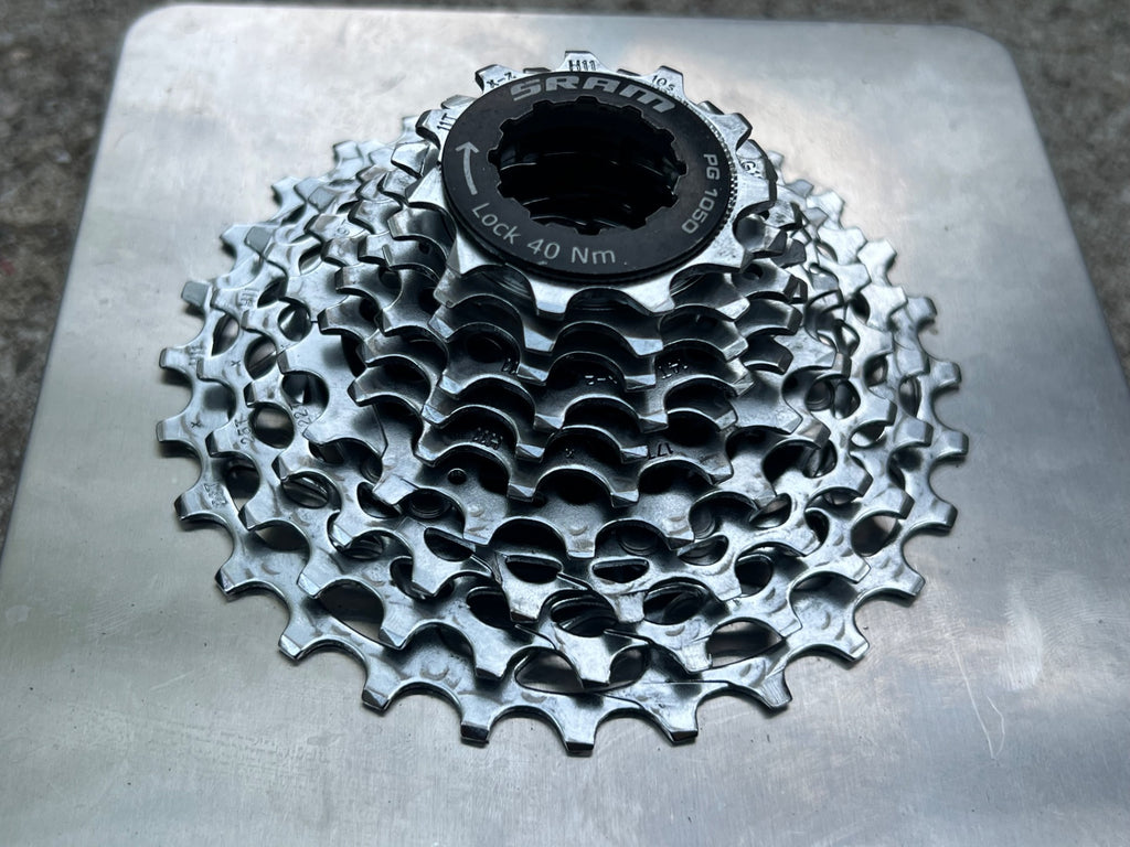 SRAM PG 1050 11-28 10 Speed Cassette Road Gravel Bike Chrome Commuter MTB XC CX  - Image 2