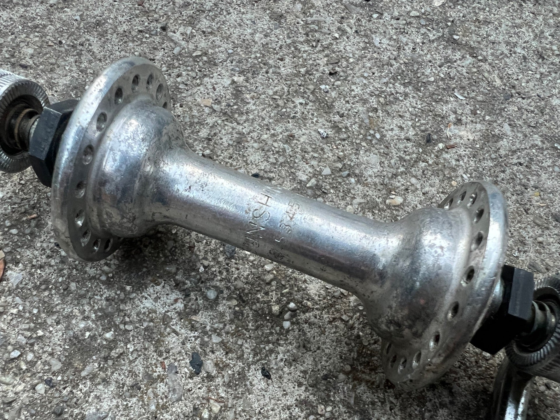 Sunshine Front Hub 96mm 36H Vintage Road BMX Quick Release Vintage Retro Silver  - Image 2