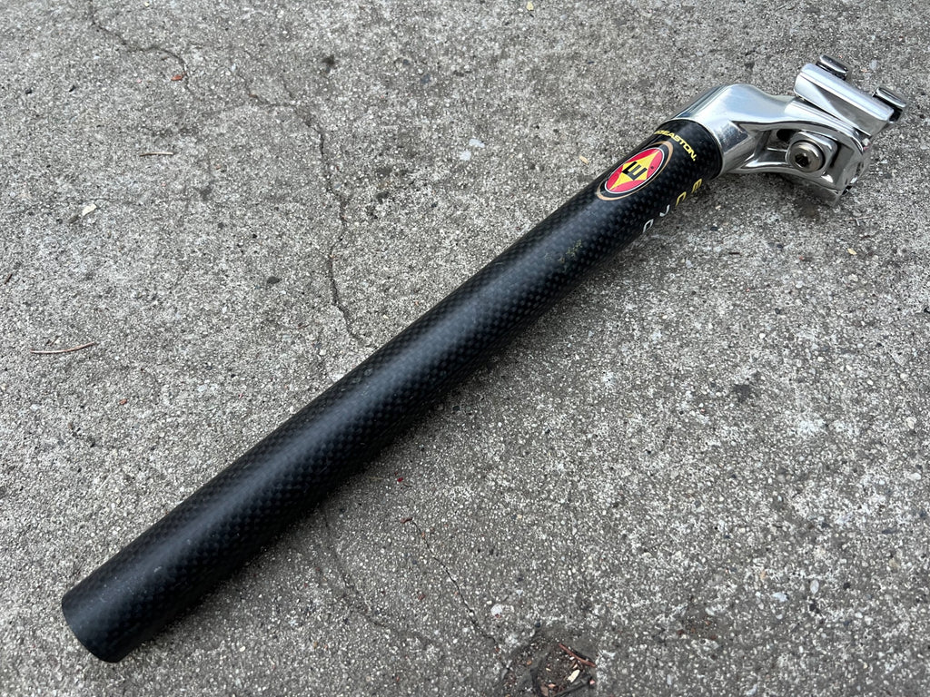 Easton EC70 Carbon Seatpost 27.2x300mm Vintage MTB Road Bike Black Silver - Image 2