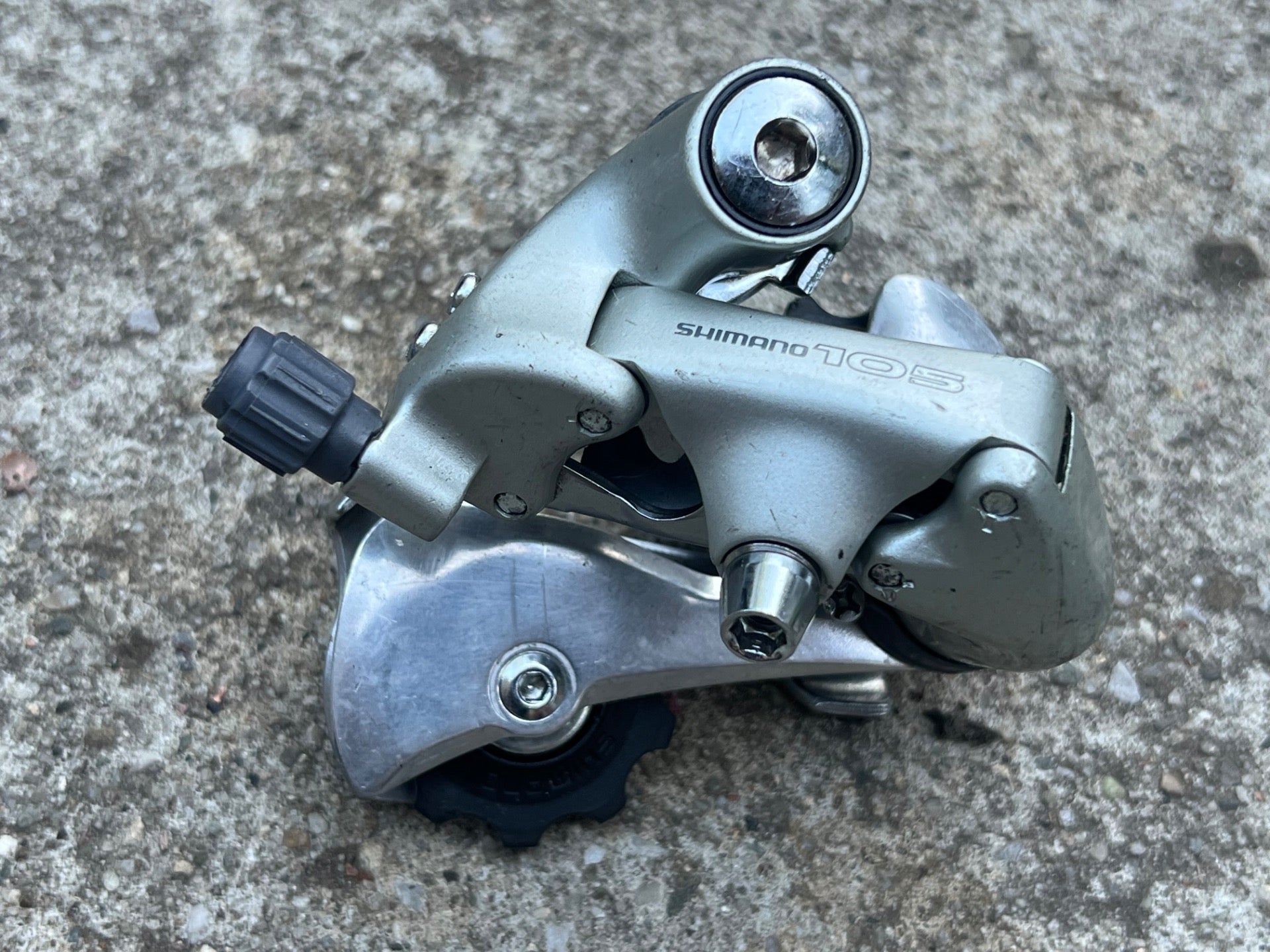 REBUILT Shimano 105 RD-1055 7 Speed Short Cage Rear Derailleur Vintage Road - Image 2