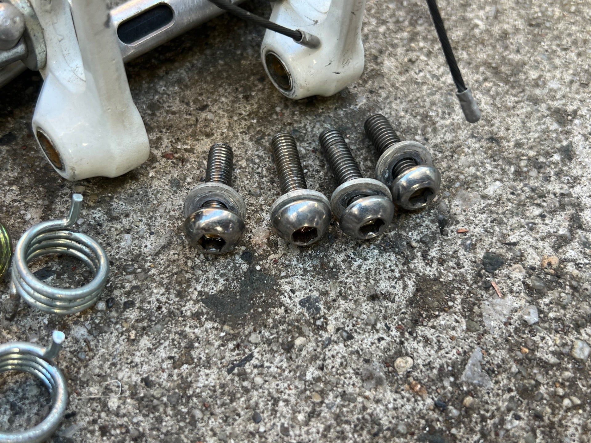 Shimano BR-AT50 Brakes Brake Set White Cantilver Vintage MTB Touring Retro ATB - Image 2