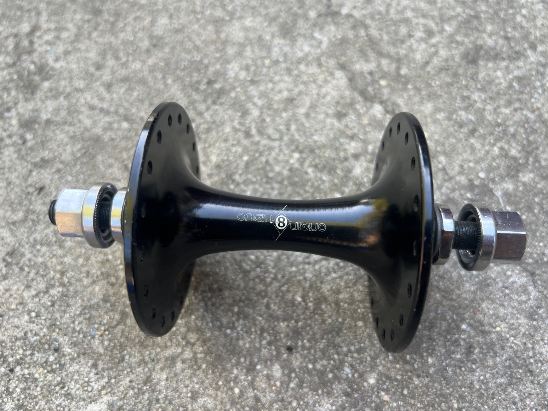 Origin 8 36H Hole Track Hub Front Black Bolt On Road BMX Bike High Flange - Image 2