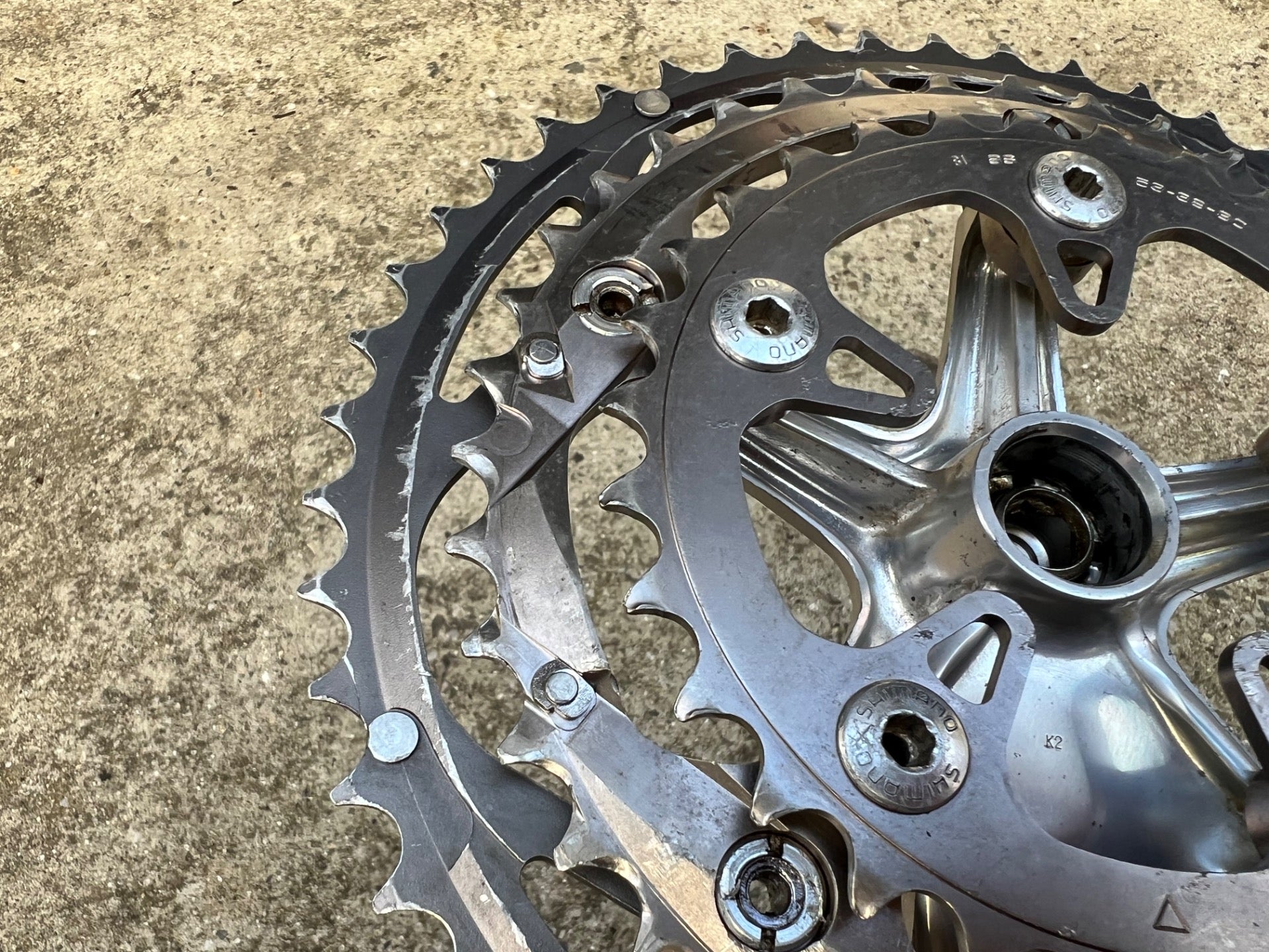 Shimano Dura Ace FC-7703 48-39-30 Triple Crankset 172.5mm Road Bike Silver  - Image 14