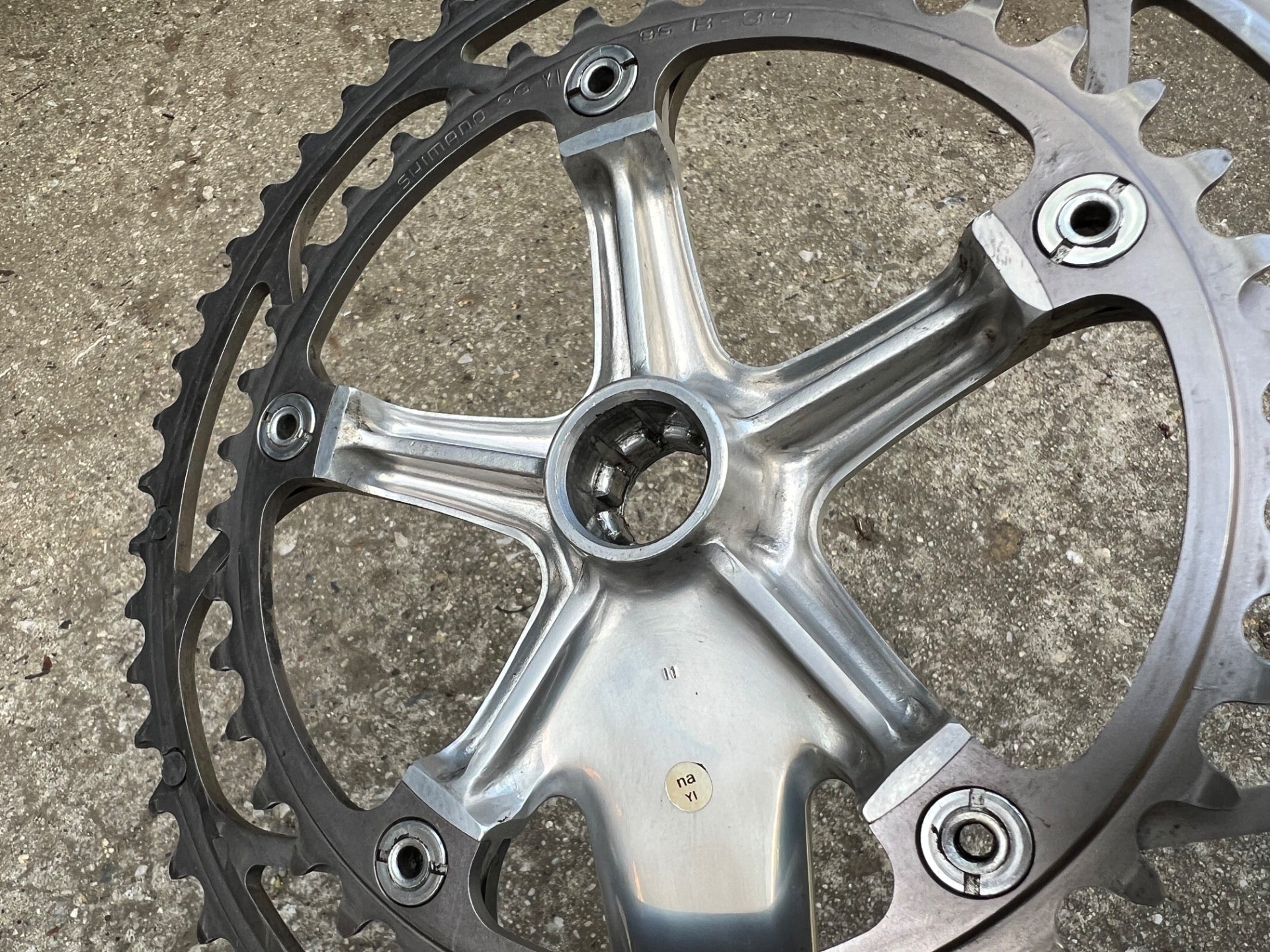 MINT Shimano Dura Ace FC-7701 172.5mm Crankset 53/39T Double 9 Speed Road Bike  - Image 14