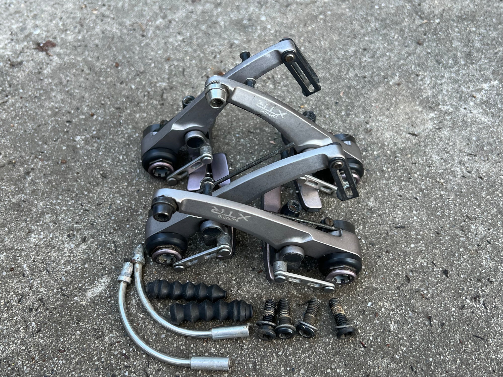 Shimano XTR BR-M950 V Brakes Brake Set Vintage MTB Gray Mountain Bike 7/10
