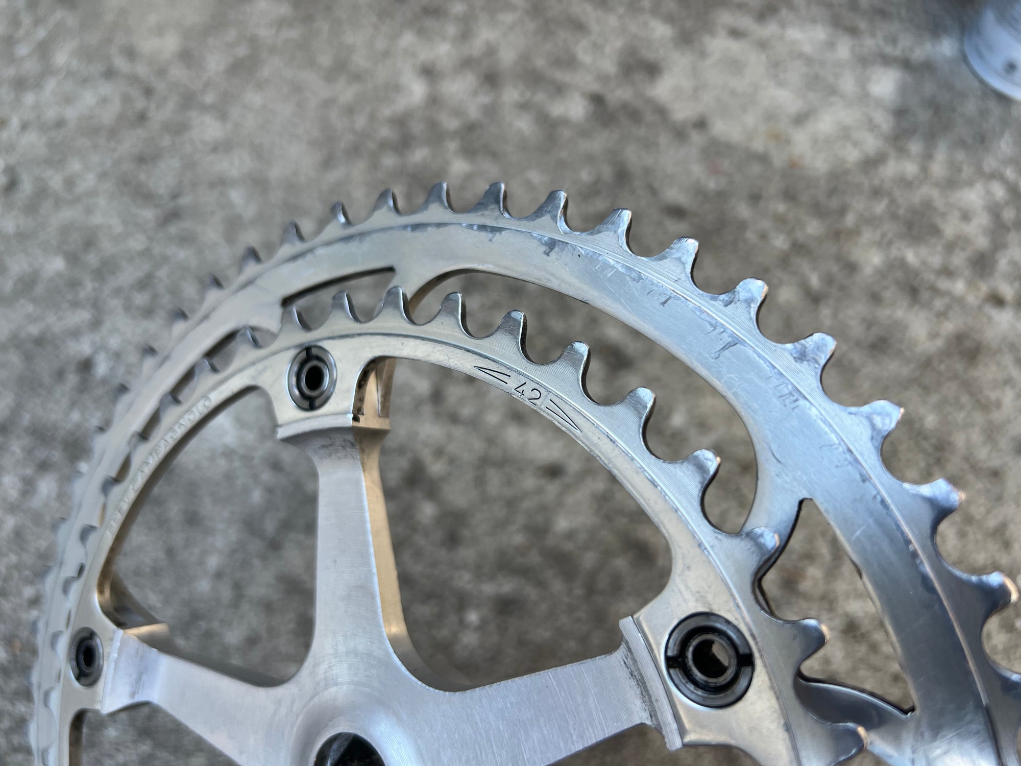Campagnolo Record 170mm 53/42T 144 BCD Strada Crankset Double Vintage Road Campy