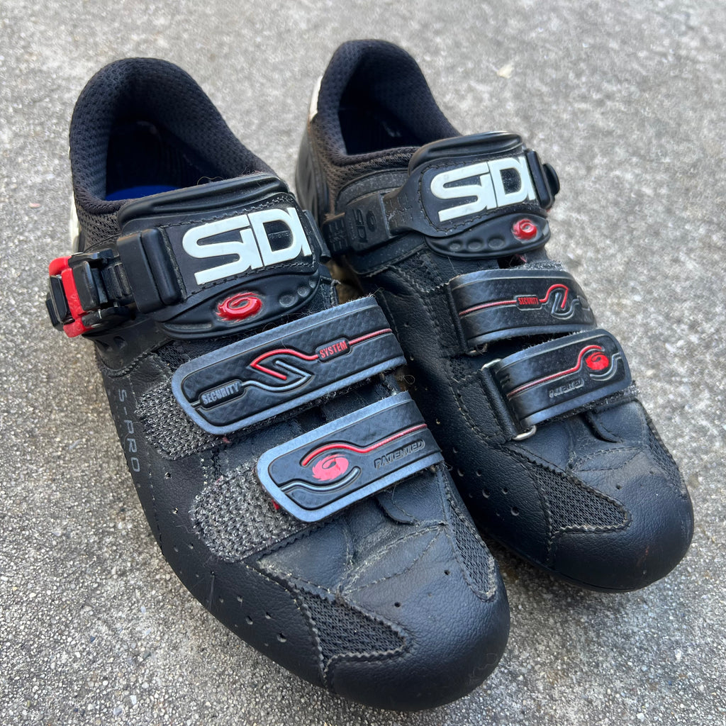 SIDI S-Pro Cycling Shoes 6.5 Men’s Size 39 EU EUR Road Bike Clipless Black Red
