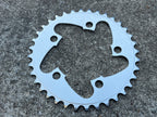 NEW QBP 36T 94BCD Middle Chainring 5 Bolt Silver Vintage MTB Mountain Bike-Bicycle Bin
