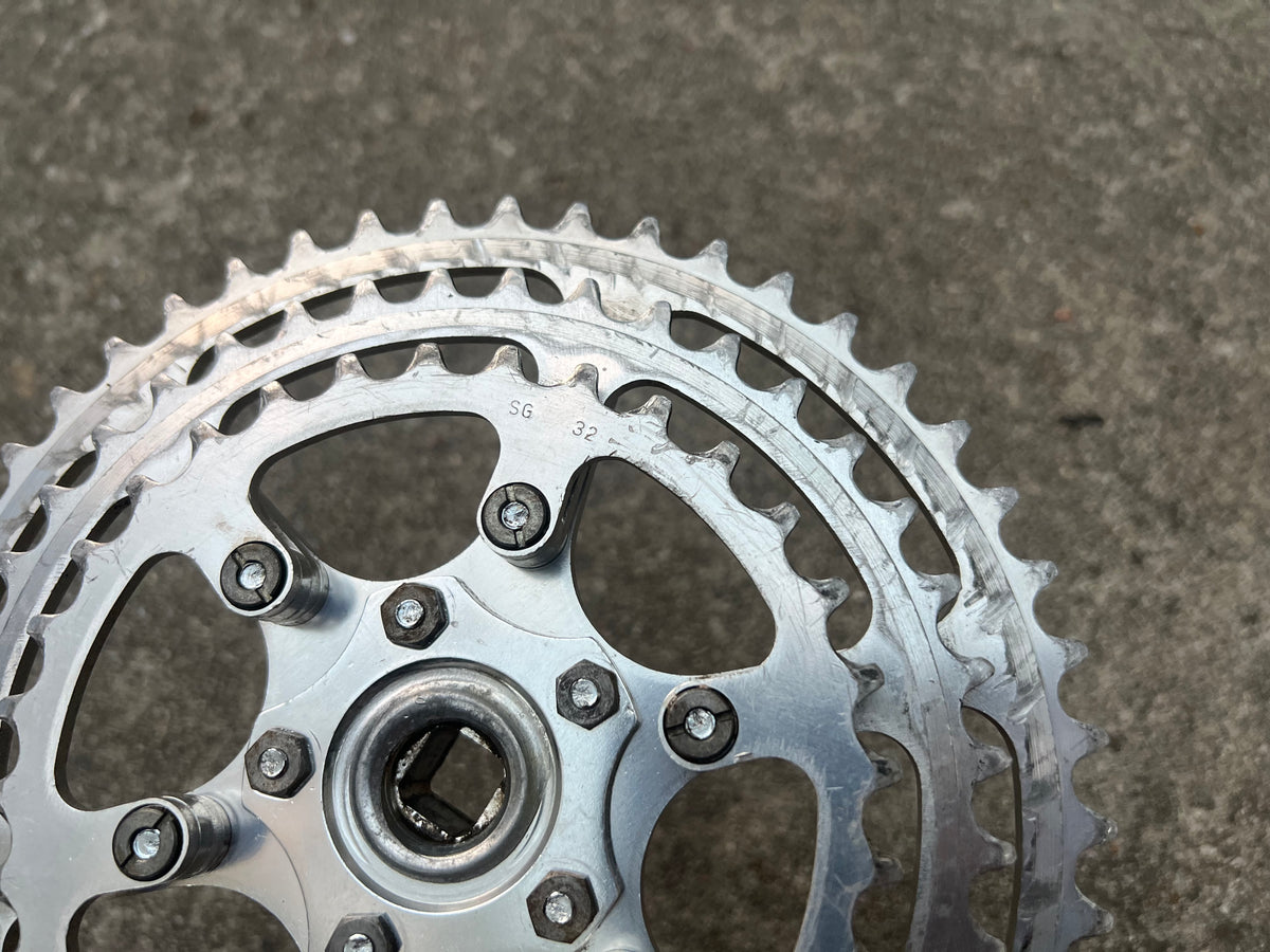 Sugino Super Maxy Triple Touring 180mm 32-40-48T Square Taper 6 Bolt Crankset