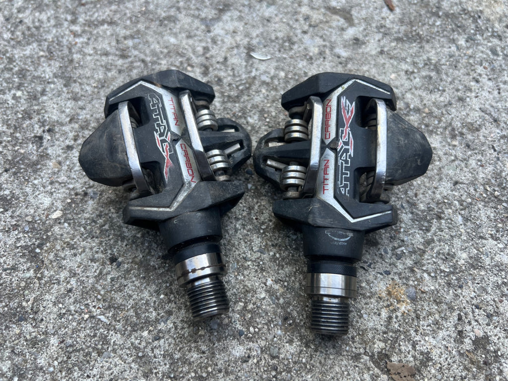 Time ATAC XS Titanium Carbon Pedals & Cleats Mountain Gravel MTB Clipless  - Image 3