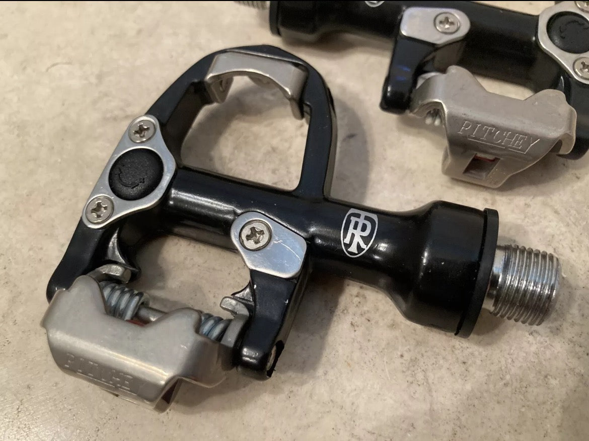 Ritchey SPD-R Pro Road Bike Clipless Pedals Vintage Black Silver Retro - Image 3