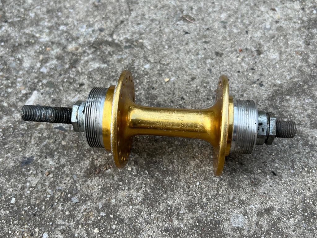 Sunshine Gold BMX Hub 110mm 36H Bolt On Flip Flop English Anodized OG Vintage - Image 3