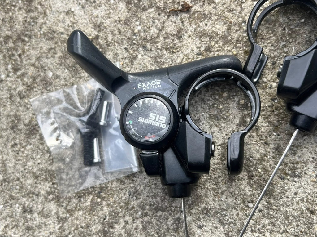NOS Shimano Exage SL-A250 Thumb Shifter Set SIS 3x6 Speed MTB Levers Vintage - Image 3