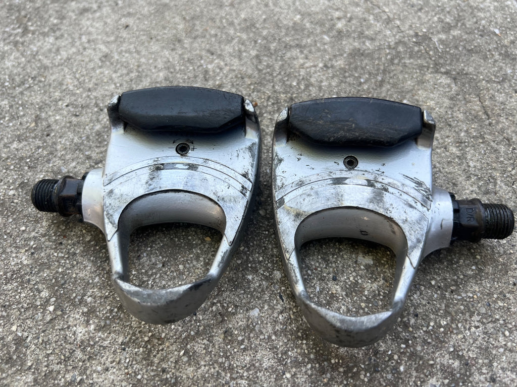 Look ARC F Clipless Pedals Silver Vintage Road Bike Gray Black Retro Racing - Image 3