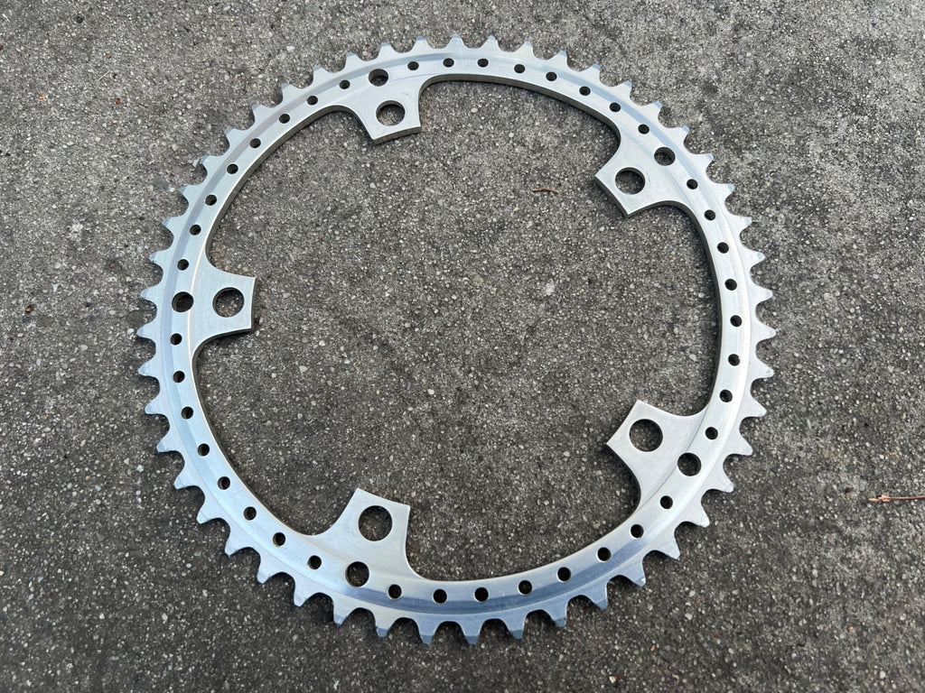 MINT Sugino 144BCD 49T Drillium Chainring Big Ring Vintage Retro Silver Road  - Image 3