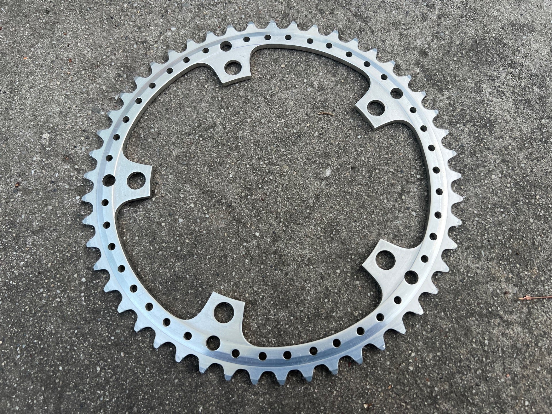 MINT Sugino 144BCD 49T Drillium Chainring Big Ring Vintage Retro Silver Road  - Image 3