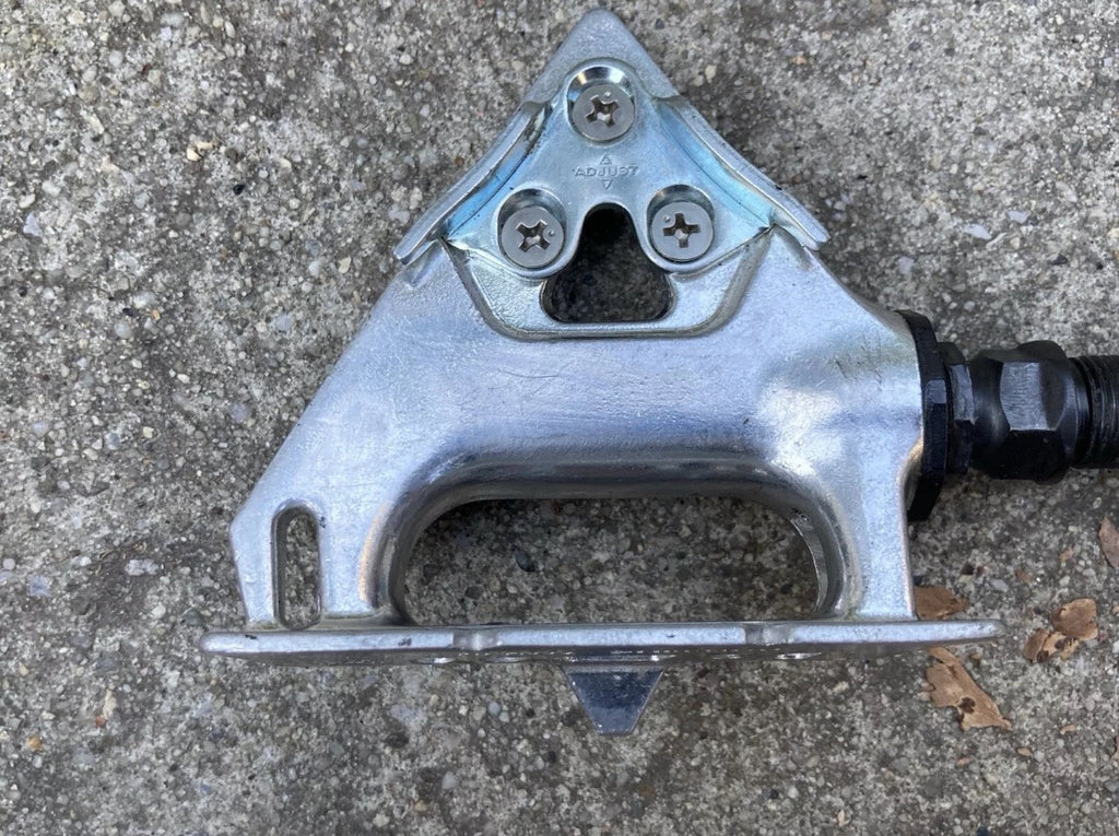 Shimano PD-A550 Toe Clip Pedals Vintage Road Retro Bike Eroica Silver Alloy - Image 3