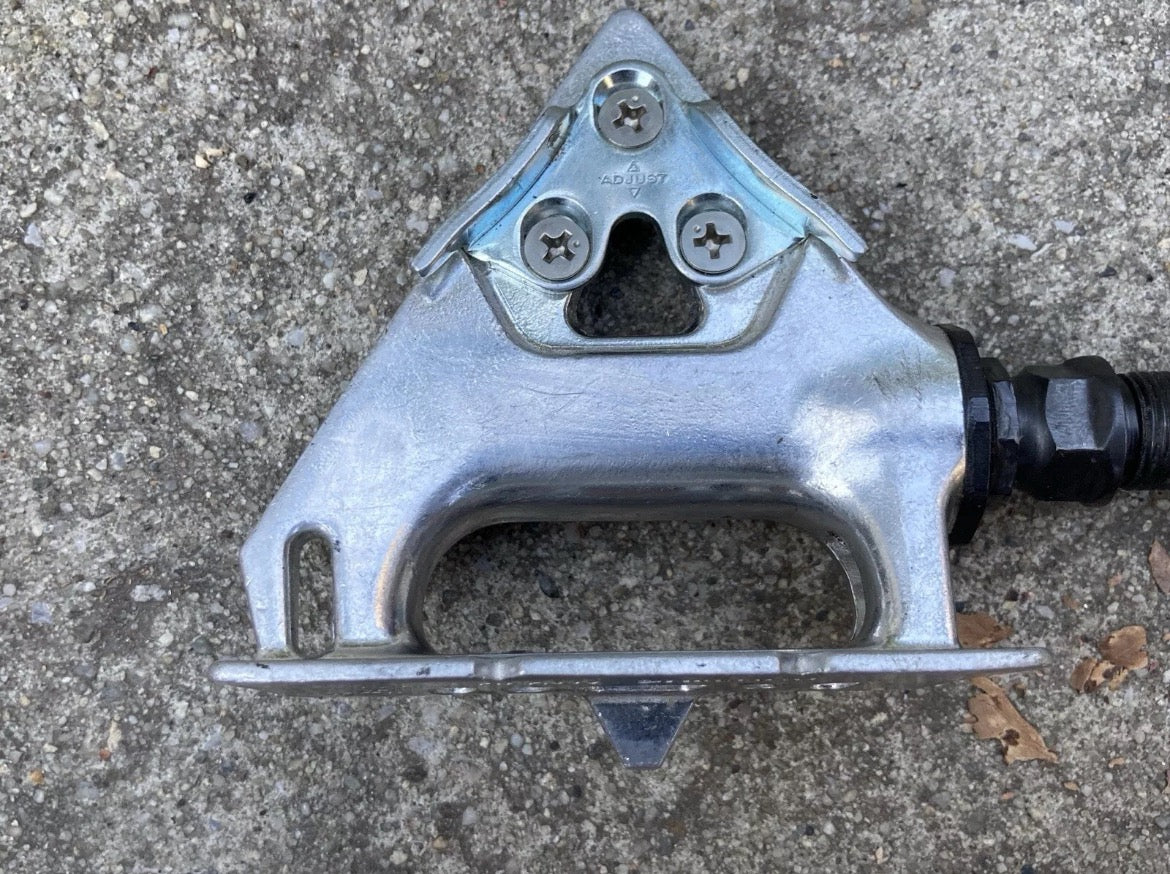 Shimano PD-A550 Toe Clip Pedals Vintage Road Retro Bike Eroica Silver Alloy - Image 3