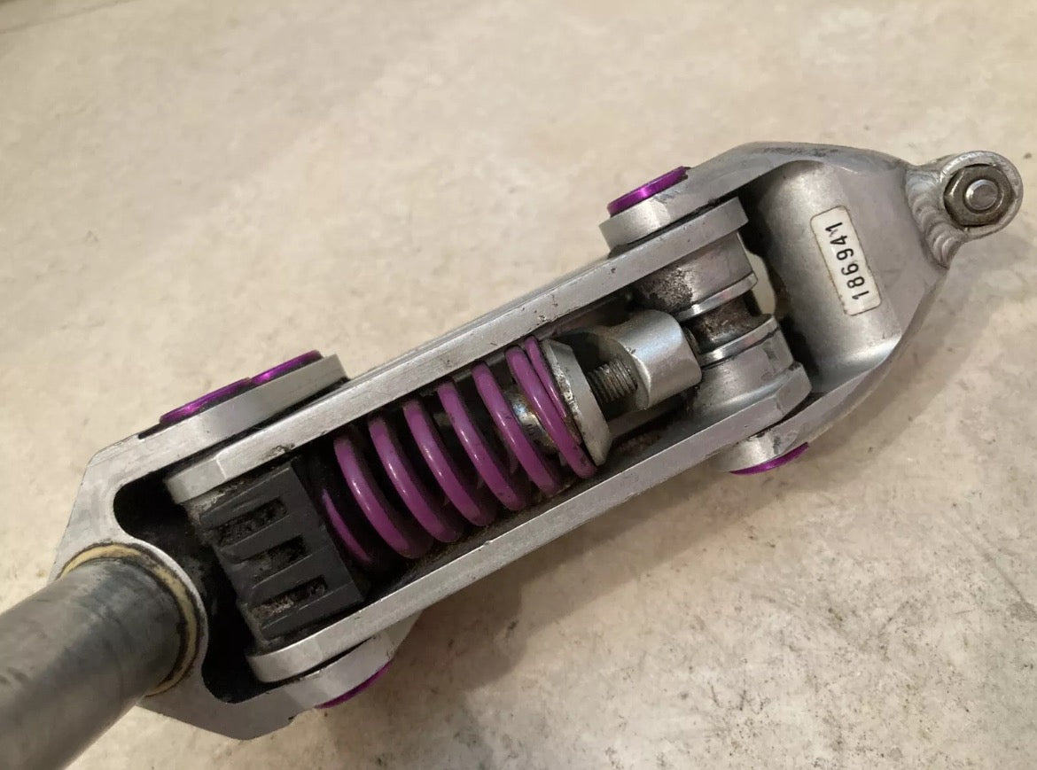 Softride Suspension Stem 25.4x140mm 1” Vintage Quill Aluminum CNC Silver Purple - Image 3