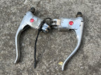 Used Dia Compe Drop Bar Brake Levers Pair Silver Aluminum Gray Vintage Retro Road-Bicycle Bin