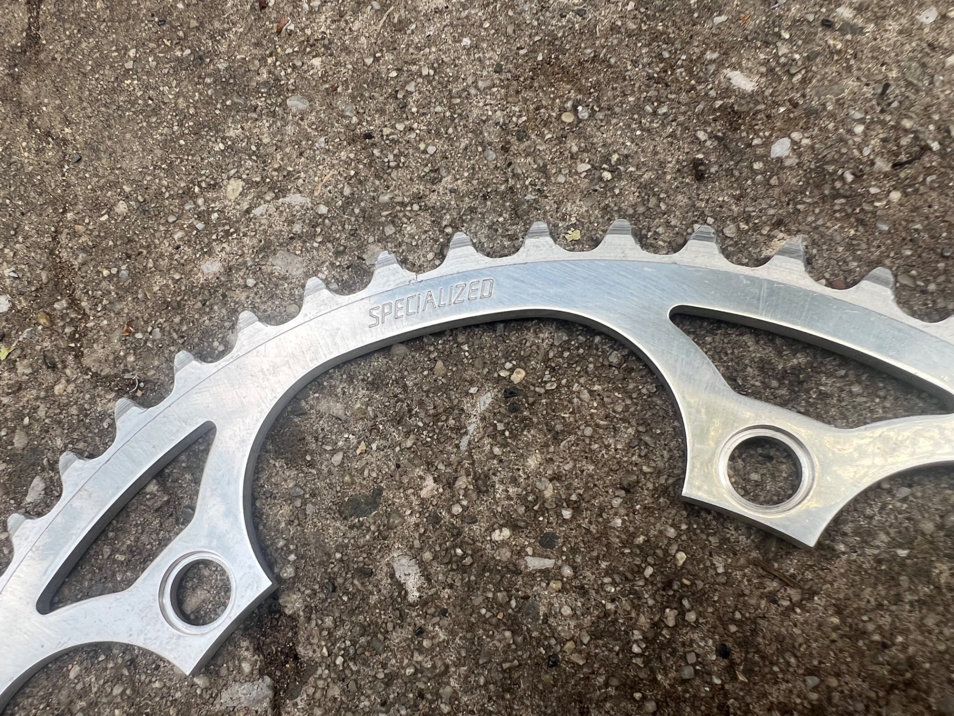 VGC Specialized 144 BCD 52T Chainring Silver Road Vintage Retro Track 5 Bolt - Image 3