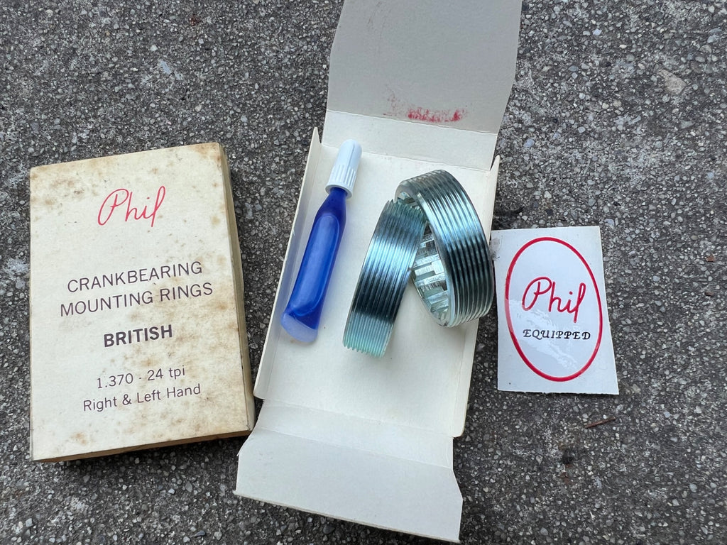NOS Phil Wood English 1.37x24 TPI Bottom Bracket Cups Steel Vintage Road Touring - Image 3