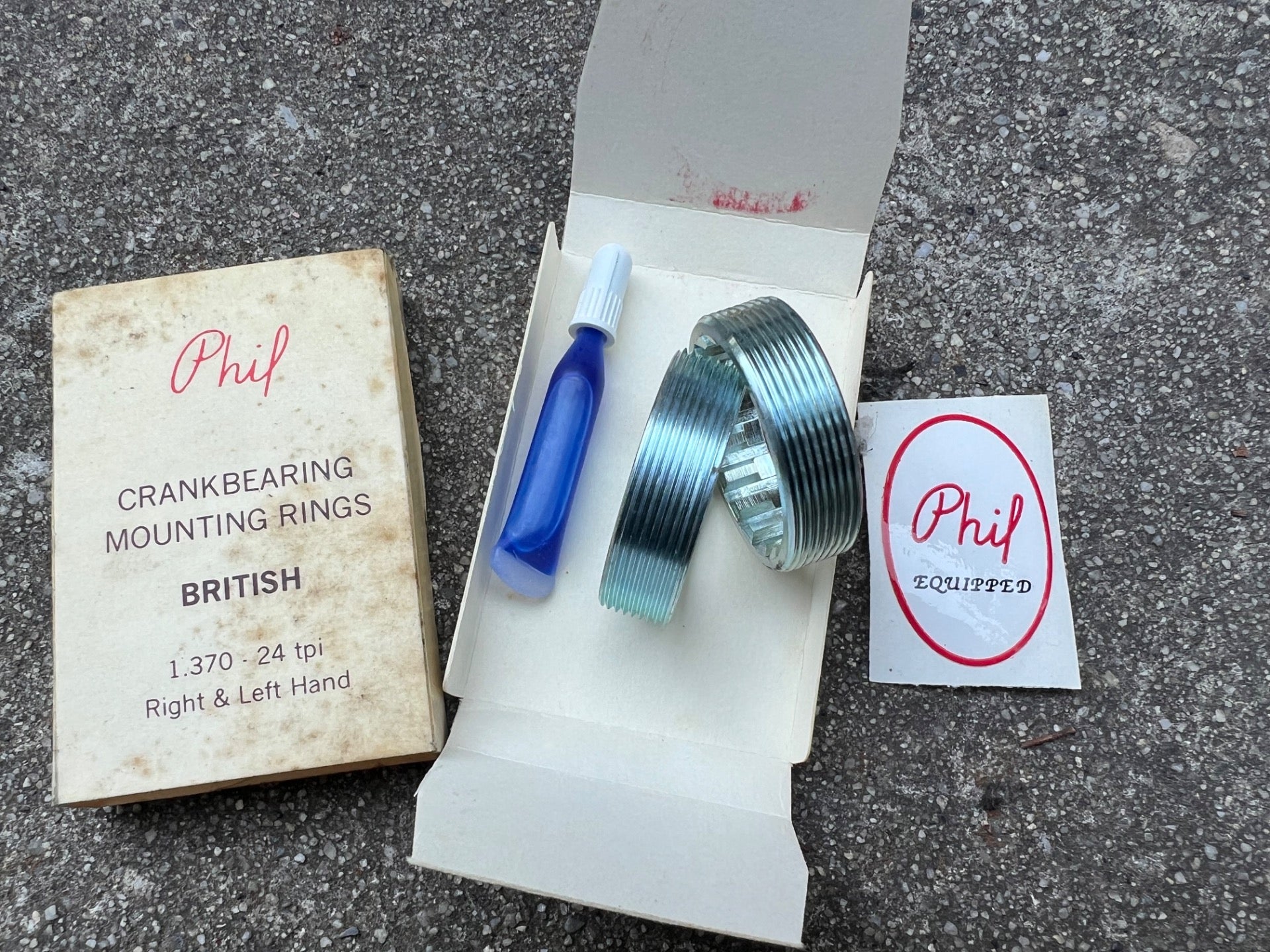 NOS Phil Wood English 1.37x24 TPI Bottom Bracket Cups Steel Vintage Road Touring - Image 3