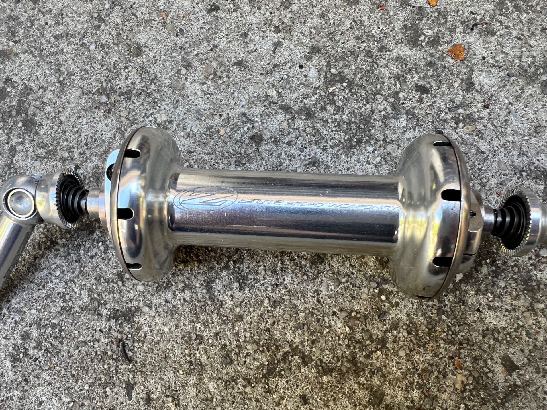 Zipp 18H Hole Front Hub & Quick Release 188 182 Style Silver Road Cycling Race  - Image 3