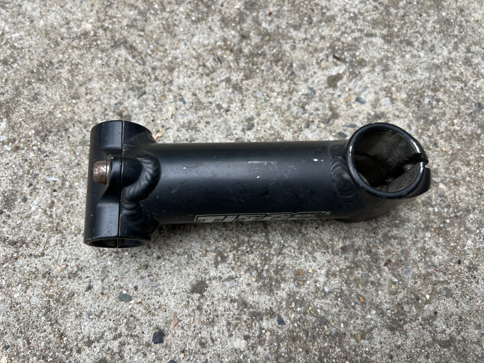 Titec 25.4x135mm 1 1/8” Threadless Straight Stem Vintage Retro MTB Black - Image 3