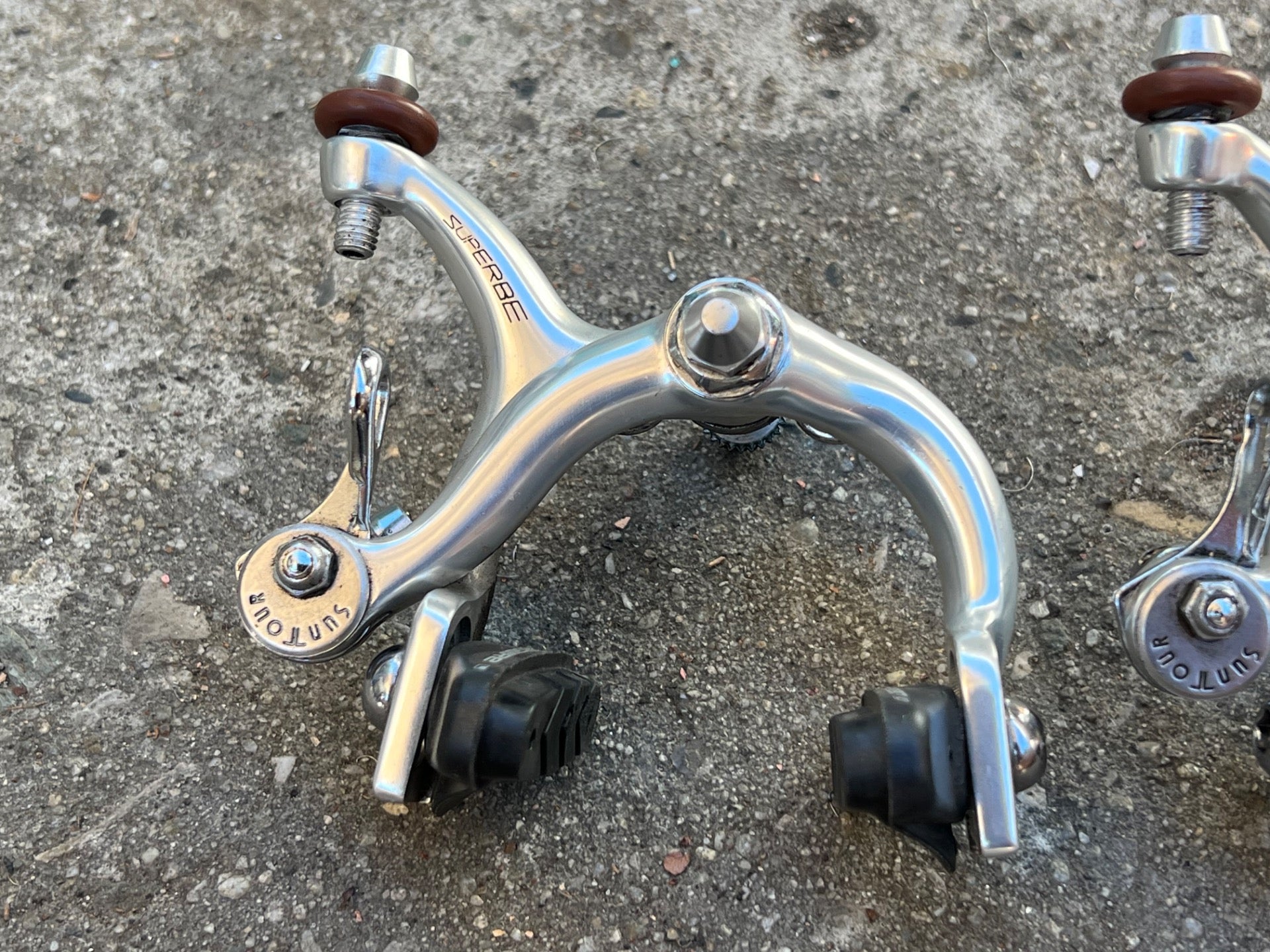 MINT Suntour Superbe Brakes Brake Set Vintage Road Bike Silver Touring Side Pull - Image 3