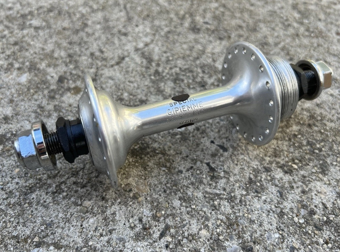 Gipiemme Special Track Hubset 100/120mm 36H Bolt On Axle Vintage Silver Hubs - Image 3