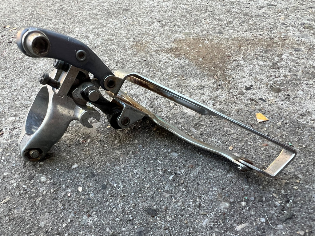 Suntour Edge 28.6mm Bottom Pull Front Derailleur Double Vintage Road Gray 2x6/7 - Image 3