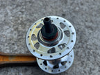 Used Origin 8 32H Hole Track Fixie Road High Flange Front Hub Silver Sealed Bearing-Bicycle Bin