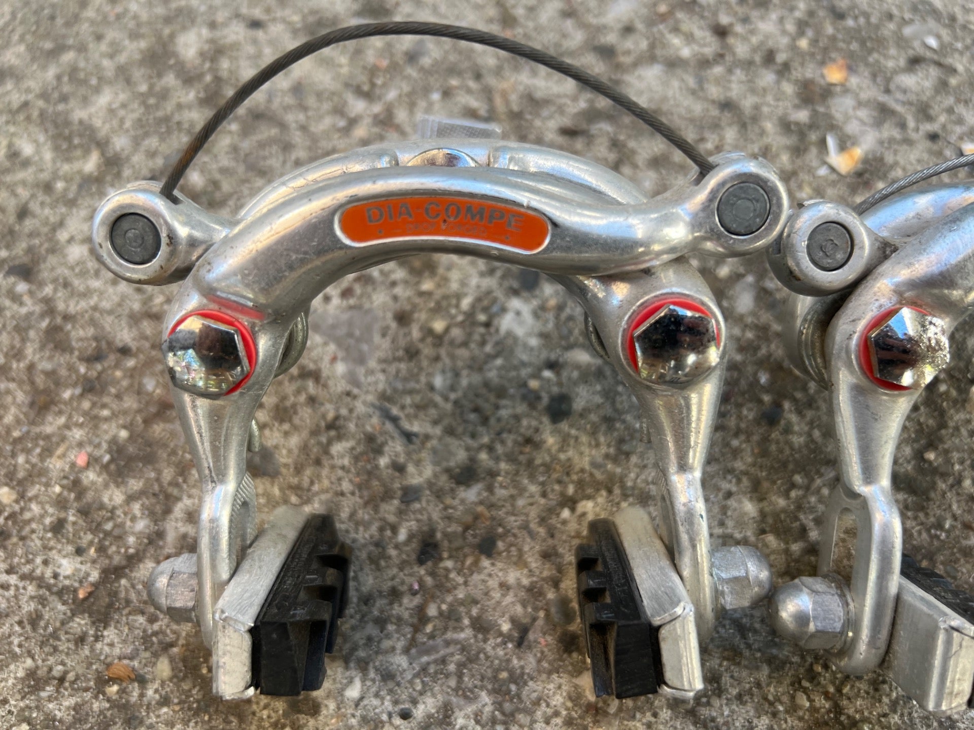Dia Compe Centerpull Caliper Brakes Vintage Road Touring Bike Silver Gray Retro  - Image 3