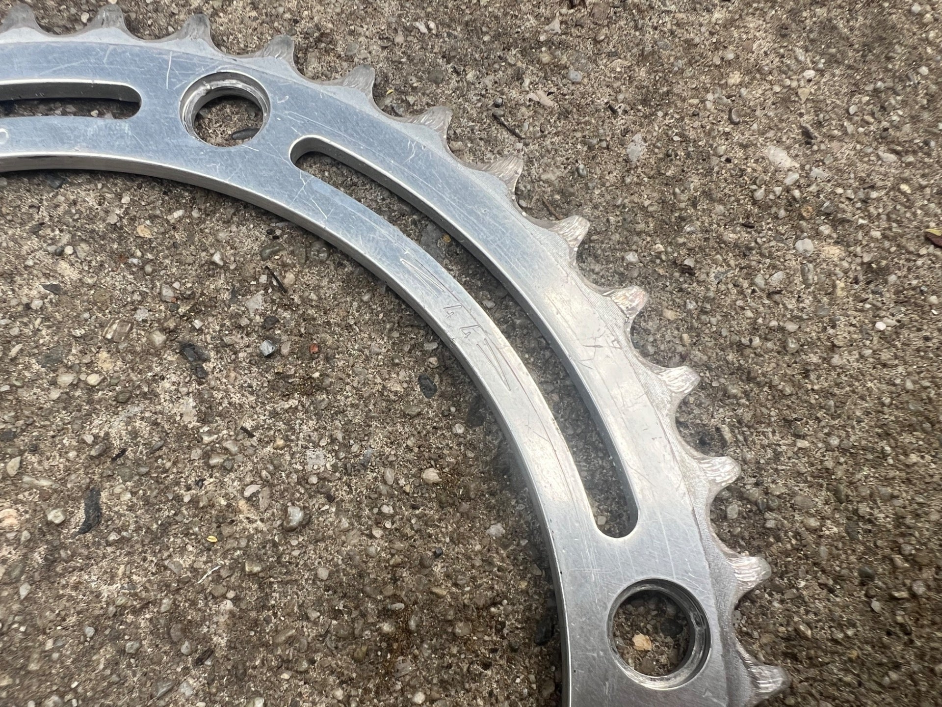 Campagnolo 151 BCD 44T 3/32” Chainring Vintage Road Track Silver Campy 5 Bolt - Image 3