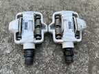 Used Time Atac Alium Pedals White Vintage MTB Retro Gravel Clipless Racing-Bicycle Bin