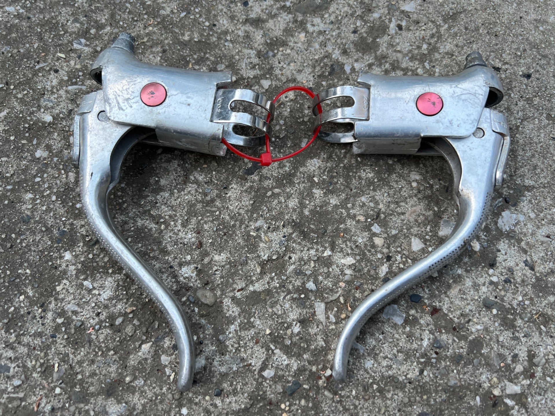 Dia Compe Brake Levers Drop Bar Aluminum Vintage Retro Road Bike Silver Aluminum - Image 3