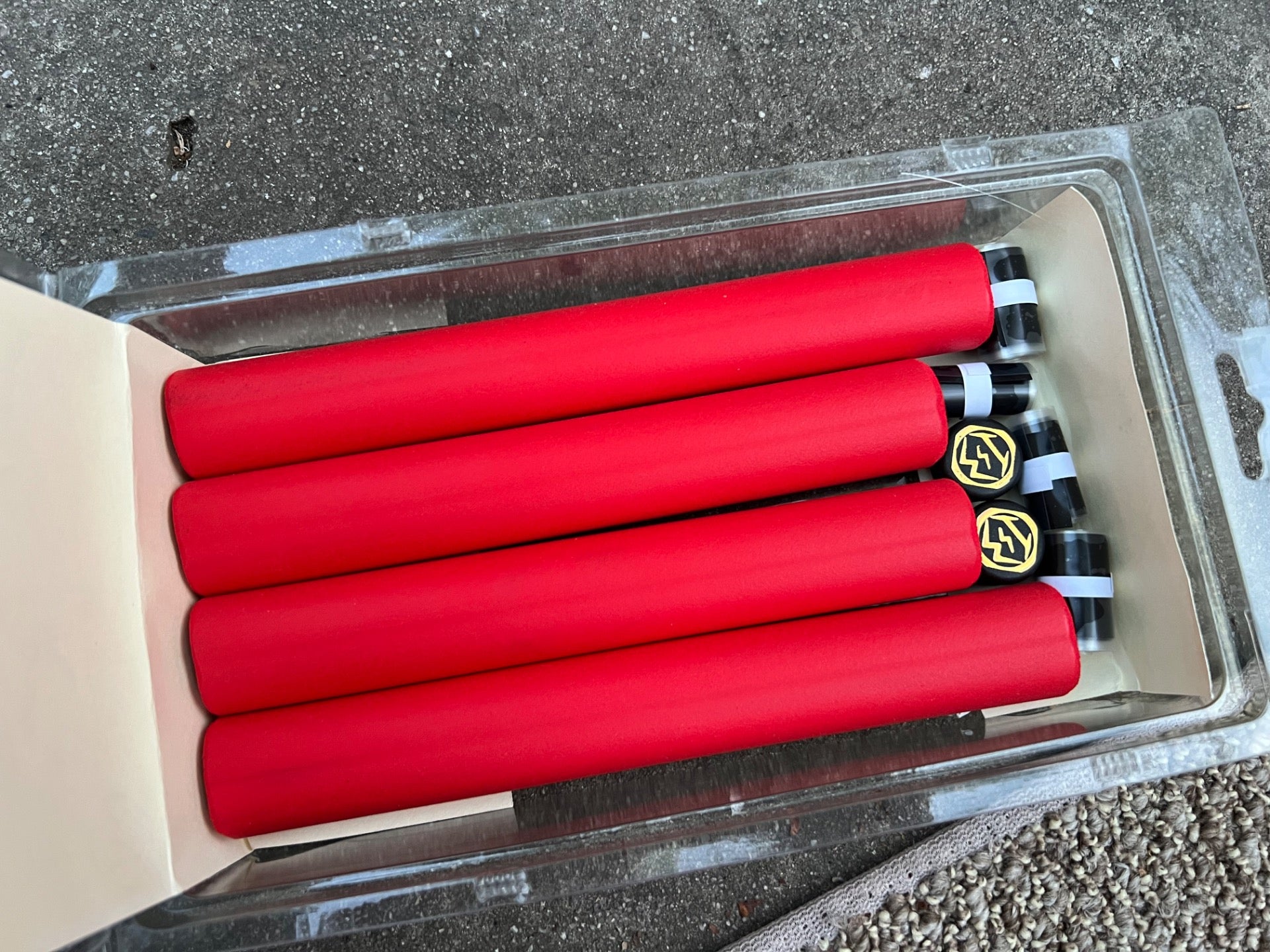 NOS NEW ESI Unwrapped Road Red Slip On Grips Road Bike Vintage Gravel CX - Image 3