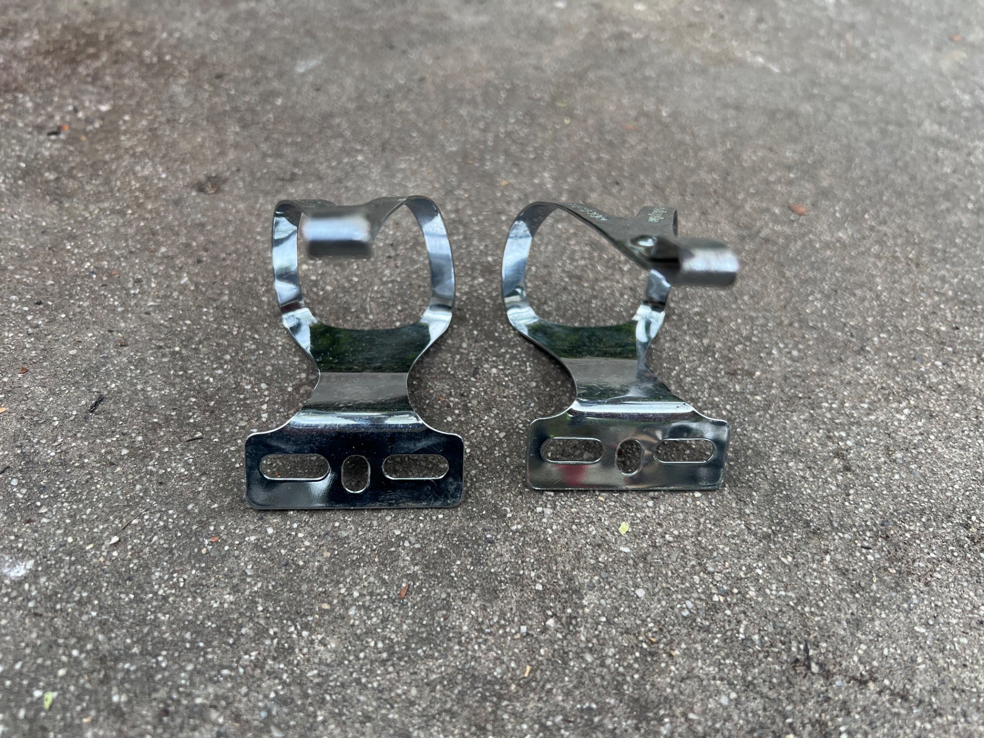 Christophe Toe Clips Size Medium Chrome Steel Vintage Road Bike Eroica Touring  - Image 3