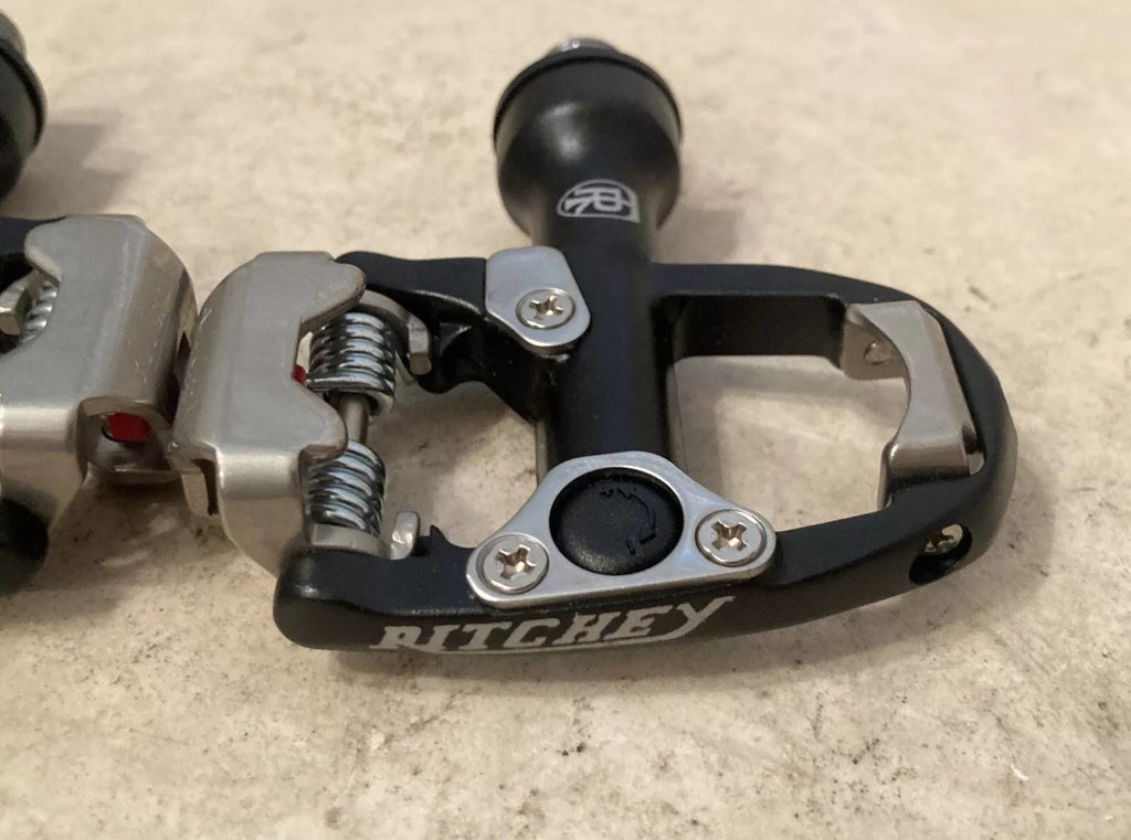 NOS NEW Ritchey Pro SPD-R Road Bike Clipless Pedals Vintage Matte Black Silver - Image 3