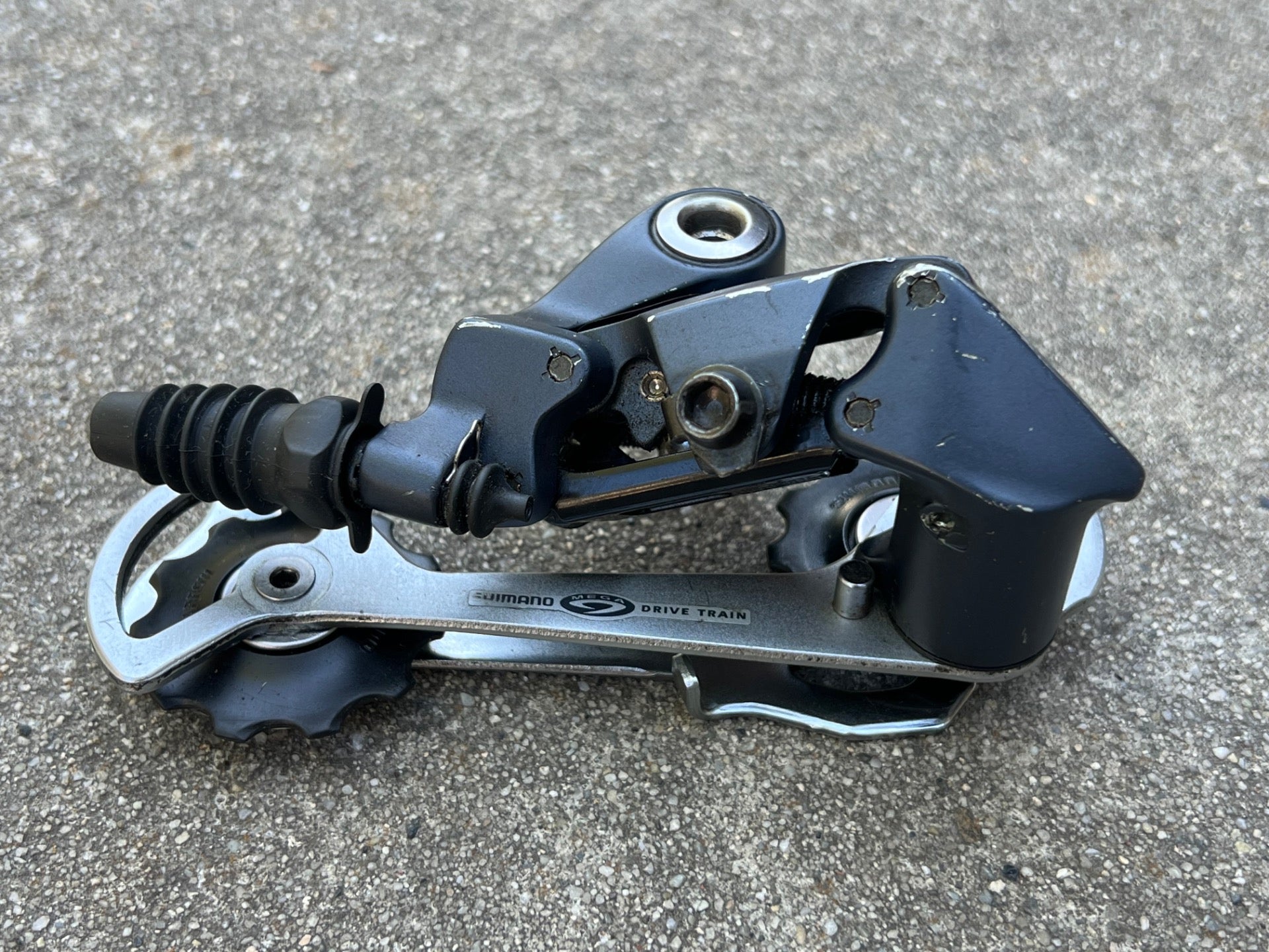 NICE Shimano Deore LX M570 9 Speed Long Cage Rear Derailleur Vintage MTB Blue  - Image 3