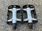Used Shimano PD-M731 Platform Flat Pedals Vintage MTB Mountain Bike Retro Black Gray-Bicycle Bin
