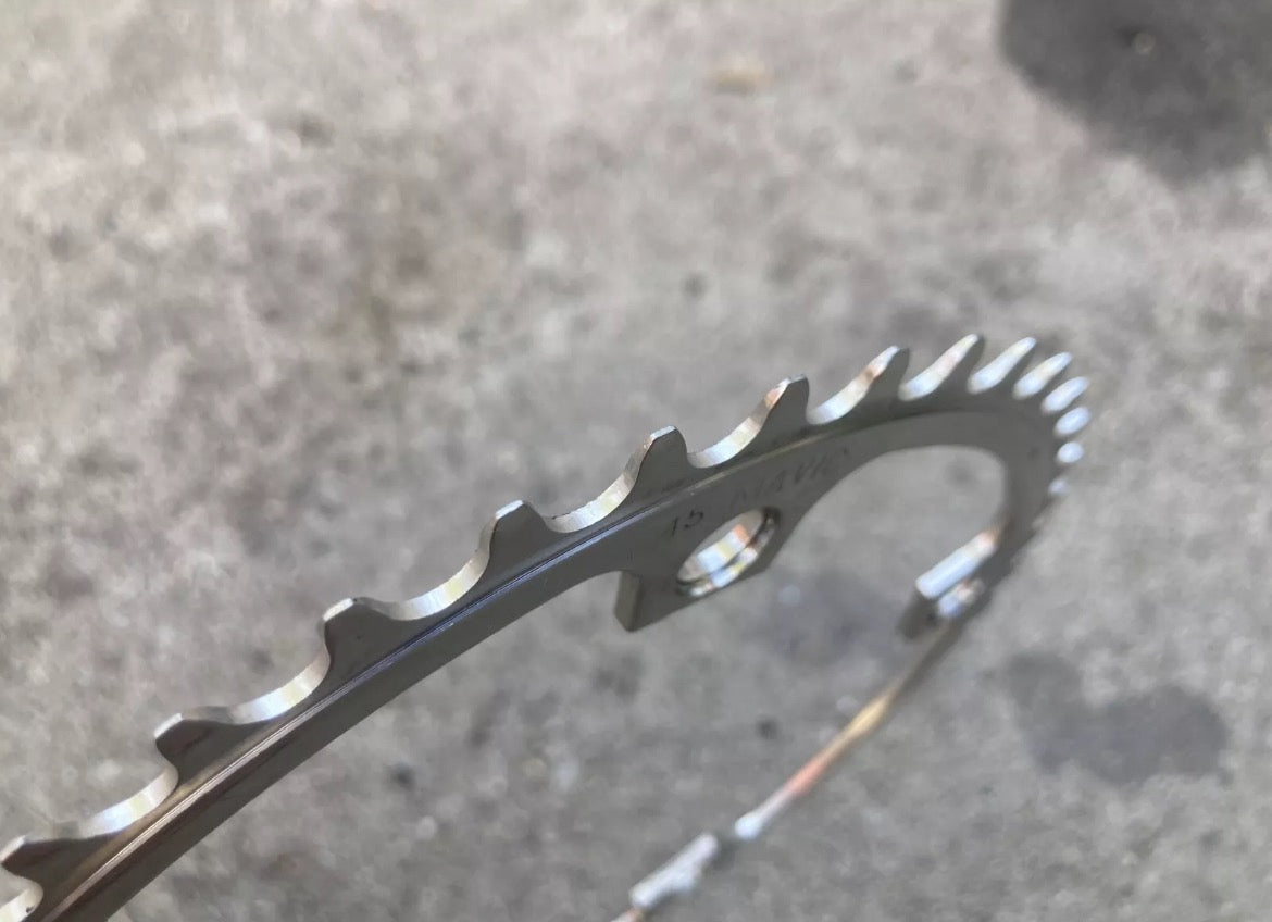 NOS Mavic 45T 144BCD Chainring Silver Vintage Fits Campy 600 Road Bike Retro - Image 3