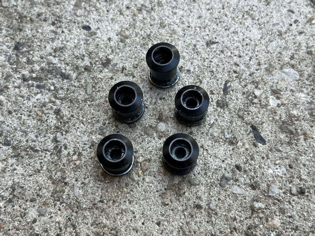 Rotor Replacement Chainring Bolt & Nut Set 5 Bolt Black For Double Aluminum - Image 3