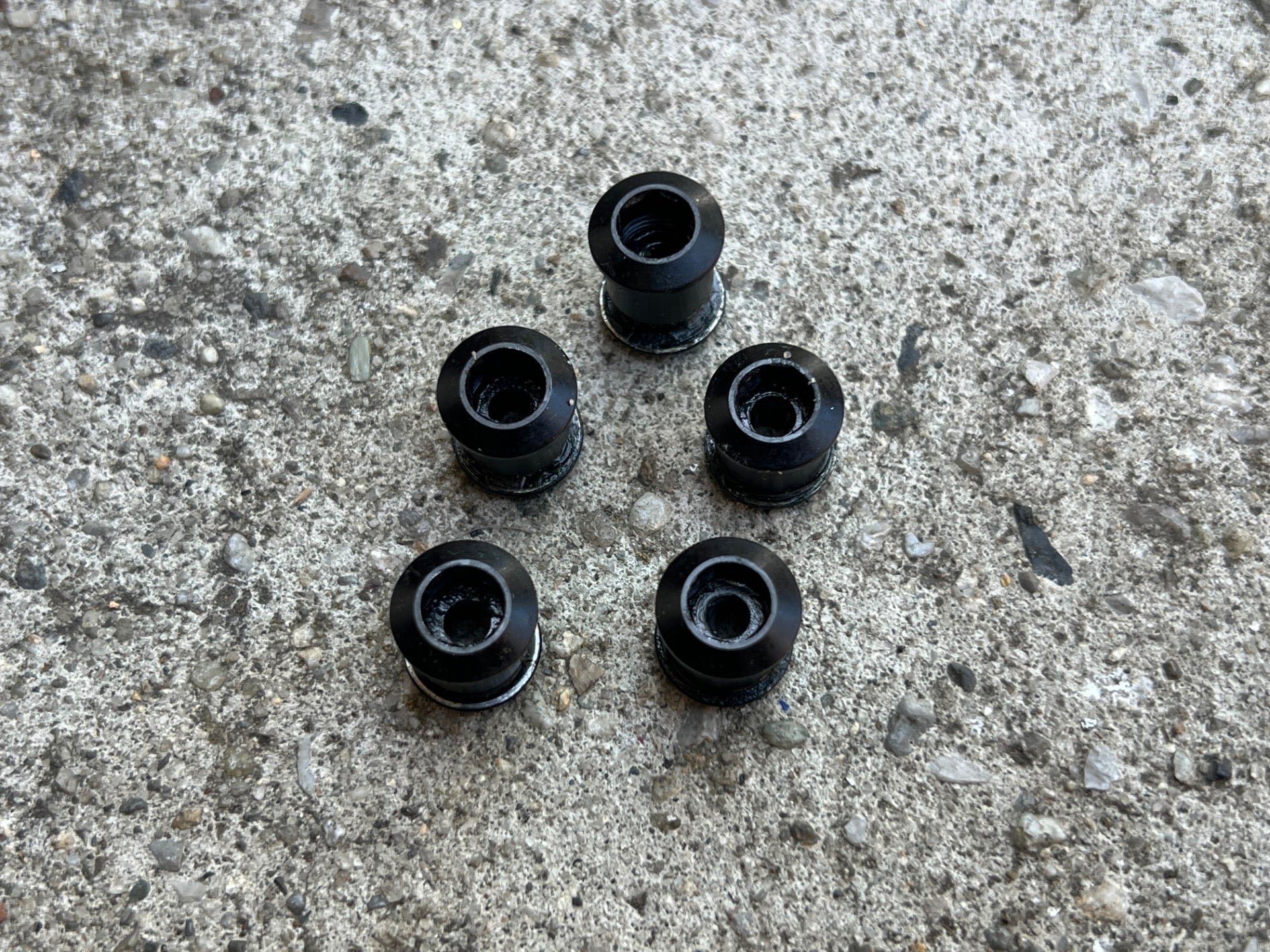 Rotor Replacement Chainring Bolt & Nut Set 5 Bolt Black For Double Aluminum - Image 3
